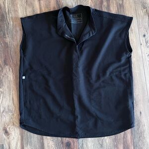 Black Sleeveless Shirt by FIGS